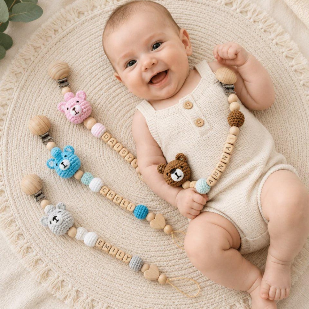 Cartoon Friends Character Mix Custom Pacifier Clip