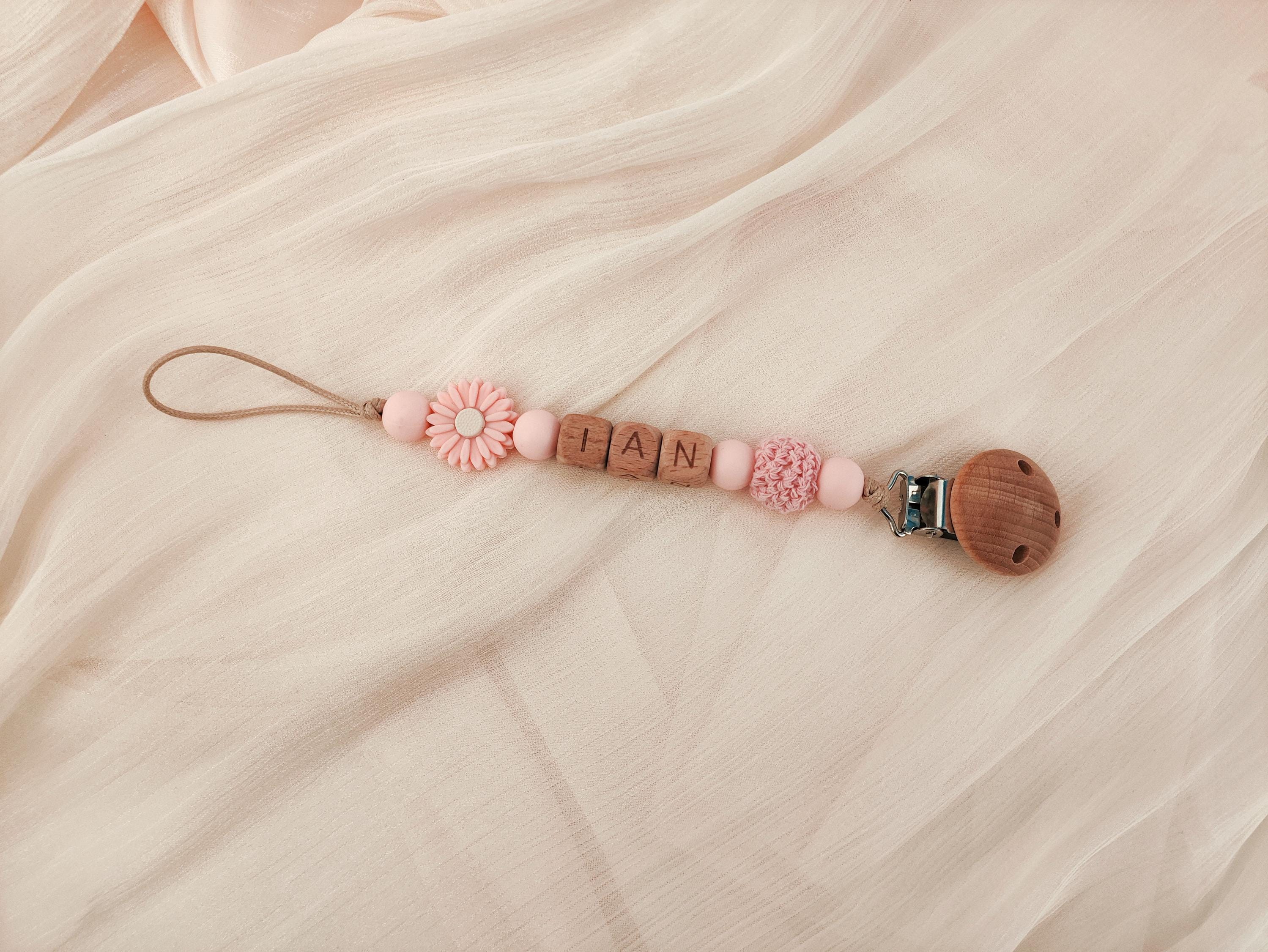 Daisy Crochet Custom Pacifier Clip - Image 4